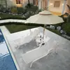 Silla de playa para exteriores de hotel, silla tumbona de malla texlin para jardín y piscina, silla a prueba de humedad y sol, tumbona de ocio