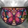 Tapete de Chão de Veludo Cristal Borboleta Amazon Transfronteiriço Decoração de Entrada Tapete de Chão Resistente à Sujeira Desgastável Tapete de Chão de Banheiro Absorvente Antiderrapante