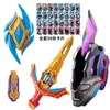 Espada Transformável Conjunto de Armas de Brinquedo com Espadas Duplas Piscantes e Escudo