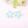 Muestra de relámpago, accesorios de ropa, joyería, flor tejida, nuevo color, 5 solapas, 3 cm, pequeñas flores tejidas, pegatinas decorativas de tela