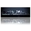 Pintura de Paisagem Moderna Preto e Branco Nova York Manhattan Cena Noturna Impressões em Tela para Poster Pintura Decorativa de Parede para Sala de Estar Núcleo