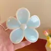 Dulce Horquilla de Color Gelatina de Flor de Cinco Pétalos para Mujer Nueva Horquilla Plumeria Transfronteriza Pinza de Tiburón Accesorio para el Cabello