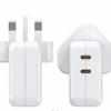 Cargador PD Dual de 35W Estándar Británico Adecuado para Computadora Apple Plegable Teléfono Móvil Cabezal de Carga Estándar Europeo y Americano Adaptador de Remoción de Patas