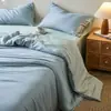 Juego de Cuatro Piezas Refrigerante 100% Tencel Lenzing Importado Grado Lf, Color Sólido Alta Densidad de Hilos Juego de Ropa de Cama Refrigerante de Seda de Hielo para Dormitorio