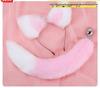 Cauda de gancho de cabelo cauda de pó branco cauda gradiente cauda de duas cores plug anal de aço inoxidável rolha de plugue anal