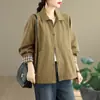 Tiro real Otoño/Invierno Nuevo Holgado Versátil Reductor de Edad Cuadros Patchwork Adelgazante Casual Chaqueta