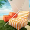 Sofá tipo puf para exteriores, tatami impermeable, para camping, fiestas en la playa, festivales de música, sillón reclinable con respaldo