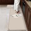 Felpudo de diatomeas de estilo chino, absorbente, antideslizante, para cocina, tamaño recortable