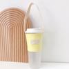 Tapa de taza portátil tapa de taza portátil aislada para té con leche café bebida simple caramelo cuerda de cinta lona de transporte tapa de taza