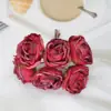 Corona DIY de simulación Tocado Mori estilo europeo Brote de té Brote de rosa vintage Material de decoración Accesorios un manojo de 6