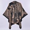 Moda comércio exterior lenço xale de cashmere dividido flor caju vintage europeu e americano xale quente dividido capa casaco