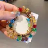 Cuerda de Pelo de Cristal de Color Mixto para Celebridad de Internet Estilo Coreano Tocado Pulsera de Mujer Colorida Colorida Tendón de Goma de Alta Elasticidad Cuerda de Atar de Alta Calidad
