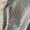 Tecido Jacquard Brocado com Padrão Ondulado, Tecido de Seda Estilo Antigo, Materiais DIY para Qipao e Roupa Tang, Multicolor