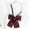 Camisa Uniforme Versátil Cuadros Universidad Japonés JK Corbata de Moño Estilo Pequeño para Niña Traje de Navegación Cuello Decorativo con Lazo Flor