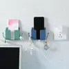 Estante de Mesita de Noche para Almacenamiento de Control Remoto Caja de Almacenamiento Soporte para Cable de Carga de Teléfono Móvil Adhesivo de Pared para Baño Multifuncional