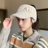 Nueva Gorra de Pato de Felpa de Invierno para Proteger las Orejas para Mujer, Estilo Coreano, Versátil, Parte Superior Abierta, Adecuada para Coletas, Gorra de Béisbol Cálida