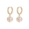 Pendientes de hortensia nupcial, pendientes para mujer, elegantes pendientes de ojo de gato de alta calidad, hebilla de oreja, ligeros pendientes de flor de lujo, joyería redonda