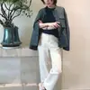 Não importa como você combine, fica emagrecedor~ Adequado para todas as meninas! Jeans casual de cintura alta, modelador, com elasticidade em quatro direções e perna reta