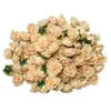 Flor de Seda de Brote de Té Rosa Pequeña de 3 cm Más Vendida Transfronteriza para Decoración de Pared de Flores de Boda Cortina de Cuentas DIY Rosas al por Mayor