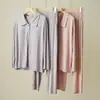 Conjunto de Casa para Mujer sin Sujetador Todo en Uno Pijama de Manga Larga Pantalones Primavera y Otoño Ropa de Mujer Almacén Japonés Se Puede Vender al por Mayor