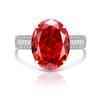 Anel de diamante cor ovo de pombo flash sobredimensionado transfronteiriço Europa e Estados Unidos feminino luxo cravejado tesouro colorido importado diamante de alto carbono lapidação flor de gelo