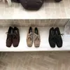 Zapatos casuales de gamuza retro con cordones, nuevo modelo 2026, estilo simple, suave y perezoso, zapatos planos para mujer