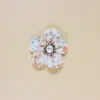 Acessórios de Flores Artesanais de Tecido DIY com Enfeites de Pérolas, Decorações Florais de Cinco Pétalas, Acessórios para Roupas, Produtos Semi-Acabados Preenchidos com Algodão