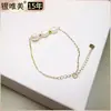 925 prata pérola pulseira cruzada elegante menina doce casual all-match estilo artístico pulseira pérola pulseira