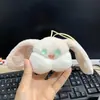 Llavero de conejo de peluche adorable para puestos callejeros, pequeños accesorios para muñecas para mochilas de mujer, personalizable.