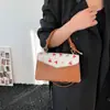 Bolso Cuadrado Pequeño Fresco y Dulce al por Mayor para Mujer, Bolso de Hombro con Estampado y Bloques de Color Nuevo Invierno 2025, Bolso Cruzado de Moda