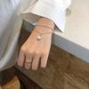 Colar Dupla Camada com Pingente de Pérola Simples Elegante Estilo Coreano Pulseira Feminina Estilo Mori Alça de Pescoço Emagrecedora Pulseira de Design Nicho