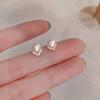 Pendientes de Plata Pura 999 en Forma de V para Mujer, Pendientes de Moda de Lujo Ligero de Gama Alta, Joyería Geométrica de Nicho Elegante y Simple para Oreja al por Mayor