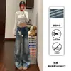 Calça jeans flare azul claro não apertada para mulheres, novidade outono 2026 estilo americano cintura baixa petite comprimento total boca de sino