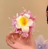 ¡El Sol es como una Flor! Pinza para el pelo de Plumeria Naranja Brillante y Vibrante para Mujer, Perfecta para Vacaciones en la Isla, Pinzas Laterales y Accesorios para el Cabello de Viaje