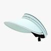 Sombrero de sol para mujer con letras inglesas, plegable, transpirable, a prueba de sol, doble capa, sombrero de copa vacía de seda de hielo, sombrero de sol de ala ancha