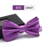 Pajarita Azul Negro Novio Mejor Hombre Boda Vestido de Novia Traje Camisa Morado Color Sólido Maceta de Lazo