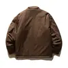 Frontiera Norte Marca de Tendencia Estilo Americano para Hombre Invierno 2025 Nuevo Chaqueta de Algodón con Cuello Alto para Hombre Bolsillo Grande Ropa de Trabajo Abrigo Grueso de Algodón