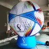 Modelo inflável da Copa do Mundo PVC com rede sanduíche Bola de futebol inflável da Copa do Mundo Fábrica de modelos infláveis da Copa do Mundo atacado