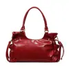 Bolsa Tote de Couro Encerado Fashionável para o Dia a Dia de Mulheres, Novo Modelo Outono 2026, Grande Capacidade, Bolsa de Ombro Biker com Moda Vintage