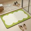 Alfombrilla de Piso para Baño Estilo Crema Barro de Diatomeas Absorbente Felpudo Entrada Baño Inodoro Alfombra Antideslizante Felpudo para Puerta de Baño
