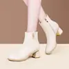Otoño Invierno 2026 Nuevo Moda Casual de Comercio Exterior Botas Martin Mujer Tacón Grueso Botines Cortos Zapatos de Mujer Botas Versátiles con Temperamento Transfronterizo