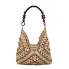 Bolso de paja estilo playa para mujer, nueva colección 2026, bolso de hombro versátil para el día a día, bolso tote artístico y único