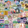50 adesivos de rabisco divertidos, com tema de desenho animado e mentalmente saudáveis para decorar cadernos, malas e projetos DIY; à prova d'água e adequado para atacado transfronteiriço