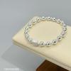 Pulsera de Plata Esterlina S925 para Mujer Personalizada Versátil con Cuentas de Azúcar Pulsera de Moda de Alta Gama con Flores Pulsera Juvenil