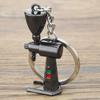 Llavero de Café Estéreo 3D Regalo Pequeño Personalización Aparato de Café Artificial Colgante para Bolso Pequeño Hebilla de Metal Personalización