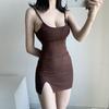 Vestido de Tirantes Verano 2023 Nuevo Sexy Ajustado Deseo Puro Spice Girls Espalda Descubierta Escote Bajo Vestido Femenino de Cadera