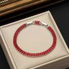 Pulseiras Europeias e Americanas Transfronteiriças de Zircônia Colorida 2,5*5mm, Pulseiras de Tênis da Moda para Homens e Mulheres, Venda Direta da Fábrica