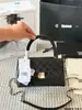 Bolso de cadena nuevo con patrón de rombos, bolso de mano clásico estilo Chanel con solapa y patrón de caviar, bolso de hombro y bandolera de color caviar para mujer