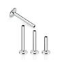 Tachuela de Titanio F136 para Nariz, Cartílago Auricular 0.9 Rosca Barra de Fondo Plano Base para Labio 16g Joyería de Piercing Transfronteriza Accesorios