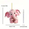 Novo Estilo Pingente de Elefante em Acrílico Rosa Plano Desenho Animado Carro Decoração para Vendas Transfronteiriças, Item Padrão para Decoração de Interior de Carro
